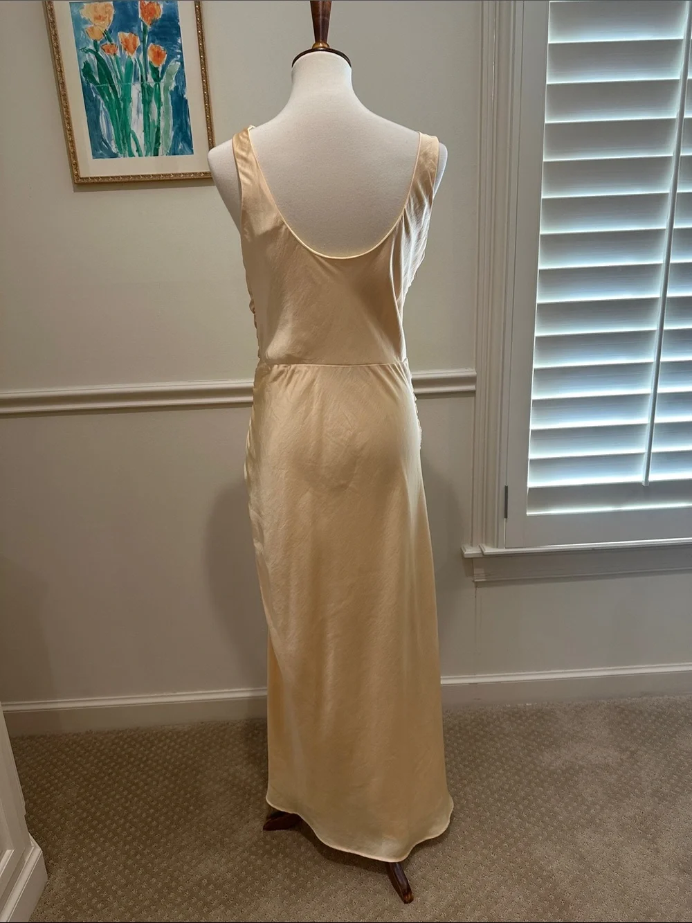 Abercrombie & Fitch Satin Cowl Neck Maxi Dress